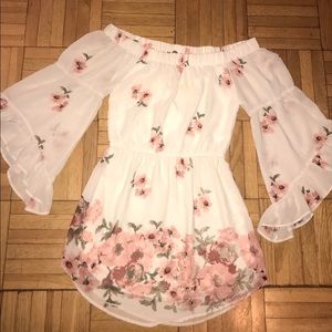 Off the shoulder floral dress